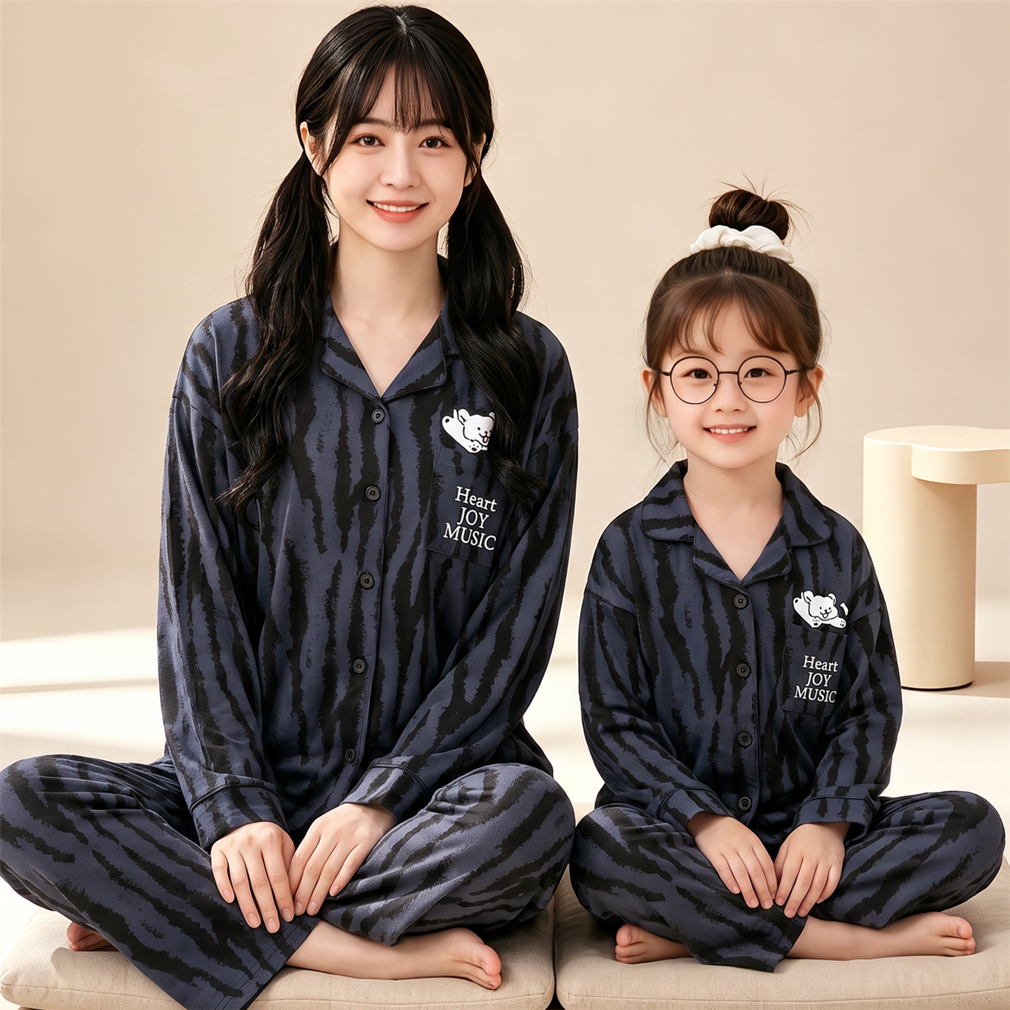 女童睡衣春秋季长袖纯棉儿童中大童女孩母女装韩版可爱家居服套装