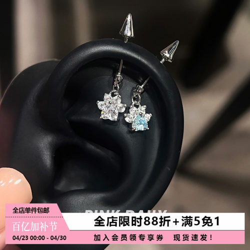 可爱少女猫爪钛钢耳骨钉