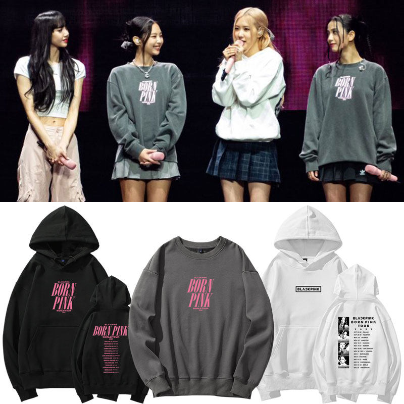 金智秀珍妮朴彩英LISA演唱会blackpink BORN PINK周边同款卫衣服