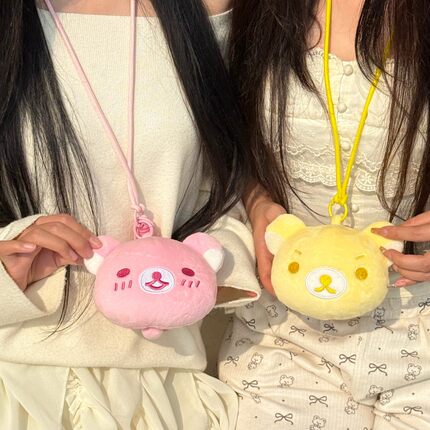 轻松熊零钱包迷你小包多层挂件挂脖硬币卡包女生卡通儿童钱包