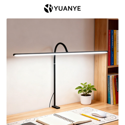 黑色护眼台灯夹式超长1米书桌办公桌阅读学习专用插电式夹子台灯
