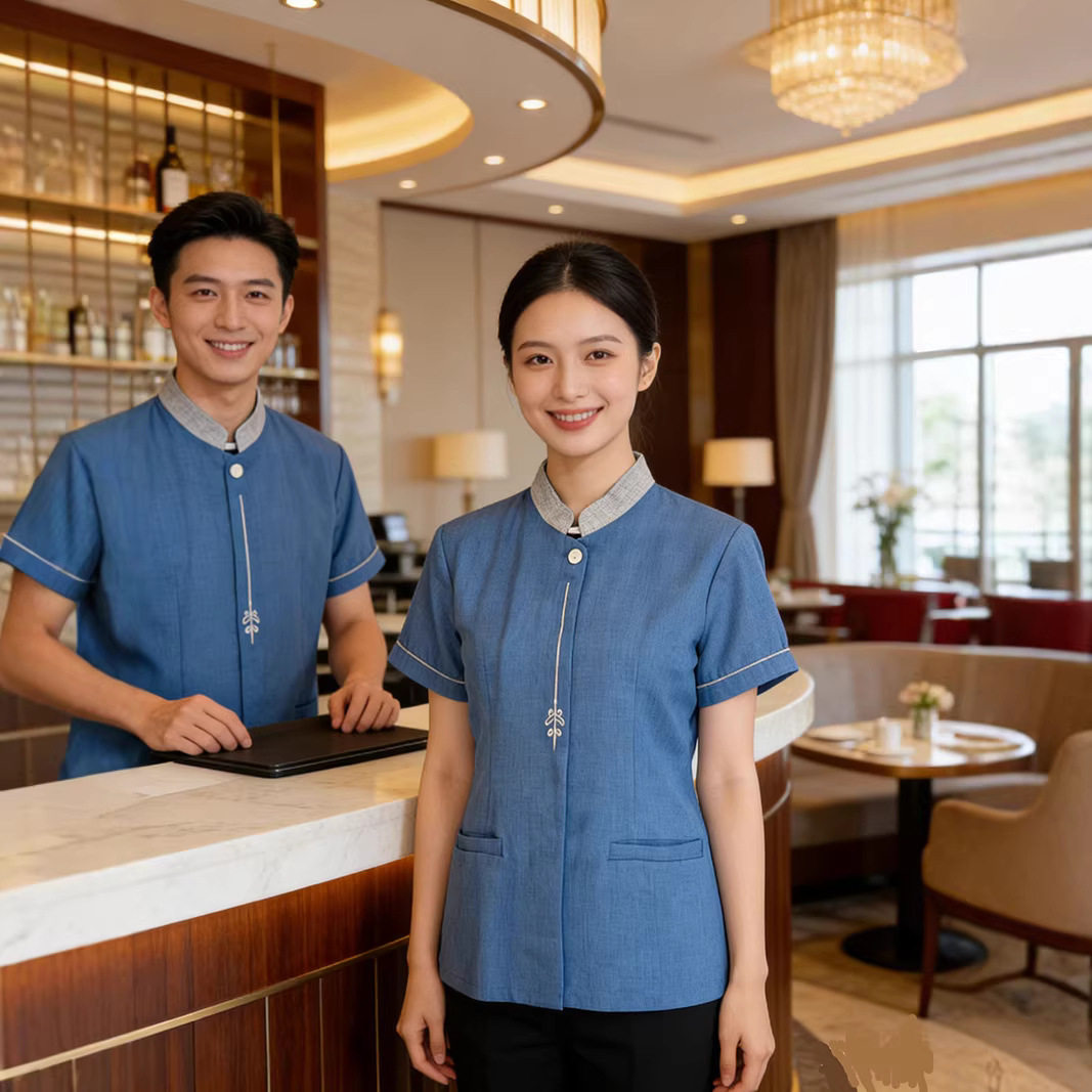酒店服务员工作服夏装短袖男女保洁员制服客房物业清洁工服套装