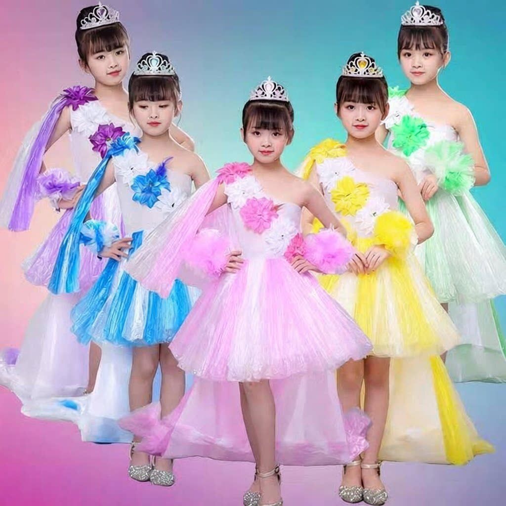 六一儿童环保服装幼儿园手工创意亲子演出女童时装走秀塑料袋