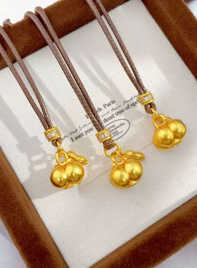 好柿发生吊坠项链事事如意锁骨链