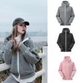 鹅平替 双面密织摇粒绒情侣款 秋冬户外加厚保暖休闲连帽夹克外套