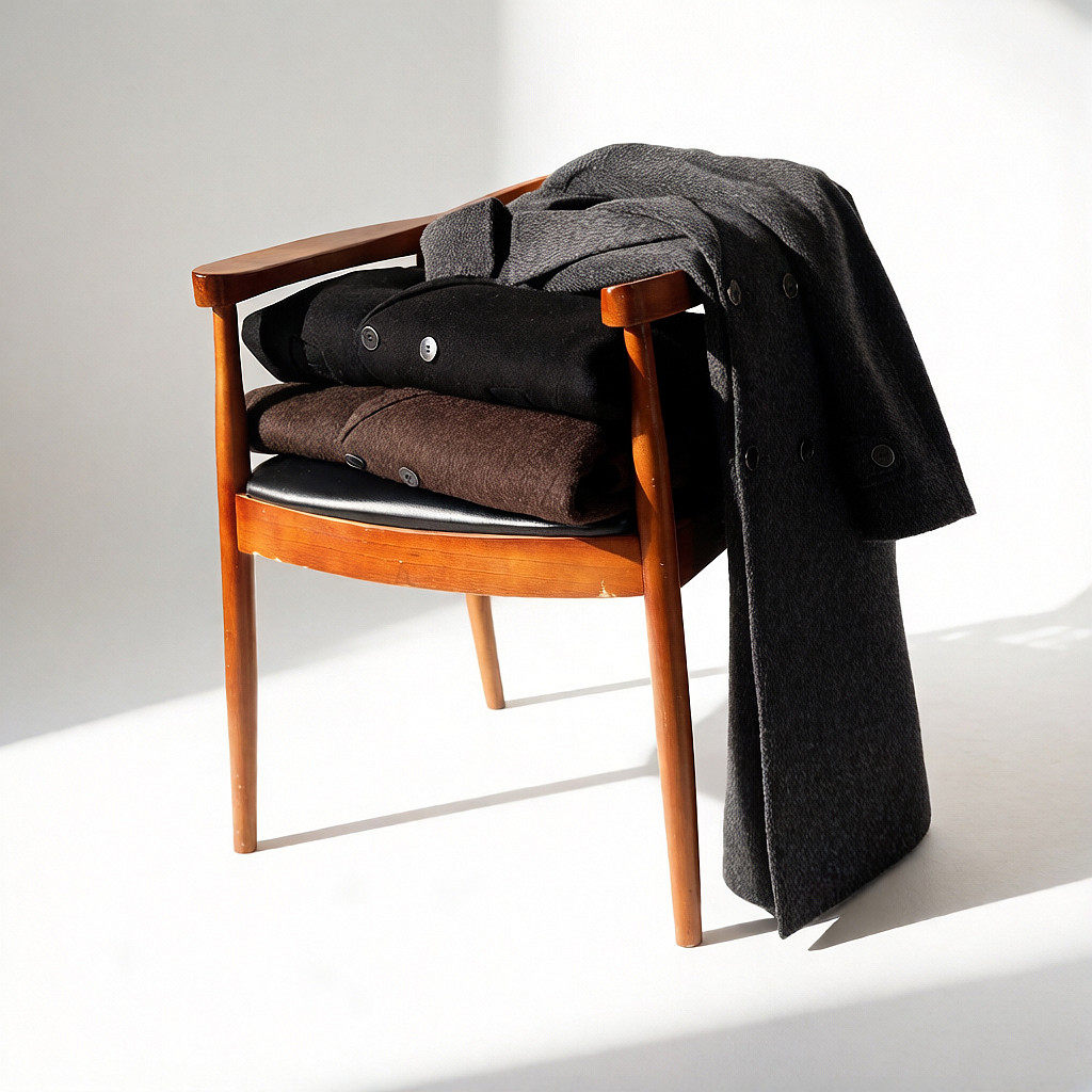 100绵羊毛可拆卸90鹅绒内胆男士秋冬高端防风长款过膝羊毛呢大衣