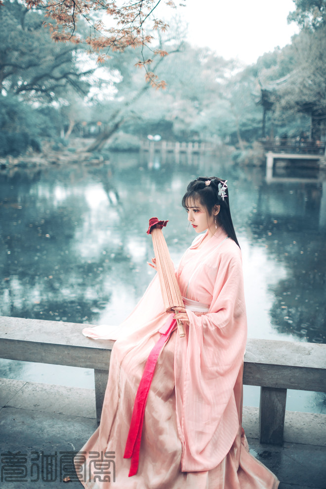 独家原创设计传统汉服女装粉对襟齐腰襦裙大摆超仙中国风私人定制