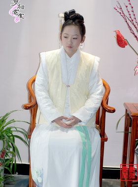 独家设计加肥加大冬季棉袄毛绒半臂褙子比甲女装汉服现货特价包邮