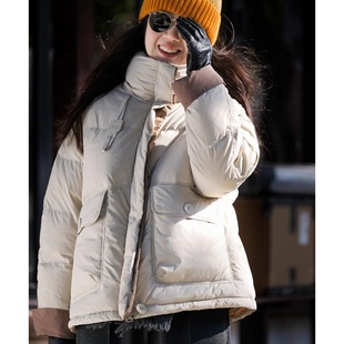 2025年冬季新款潮流时尚休闲百搭女士短款棉服女加厚保暖宽松外套