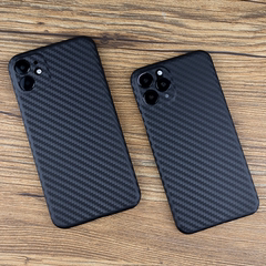臧否 苹果12手机壳超薄13碳纤维纹iPhoneSE2全包11Pro保护套磨砂4
