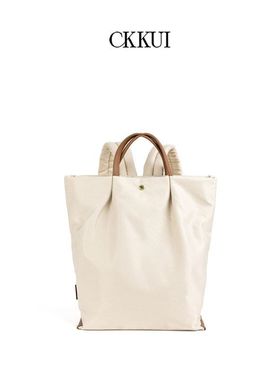CKKUI 极简高级感纯色包包2025年新款手提包大容量通勤小众双肩包