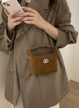 菱格小香风时尚手提包高级感饭盒包软皮手拎云朵包百搭单肩斜挎包