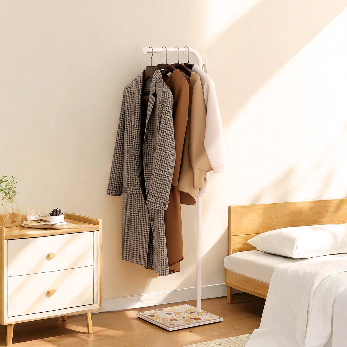 开心卧室小型落地衣架简约网红落地衣架铁艺ins衣架办公室挂衣架,住宅家具,衣帽架,淘宝优惠券,粉丝福利购,淘宝优惠卷