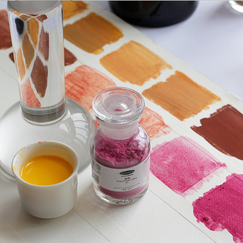 胭脂#1 carmine lake #1 天然胭脂颜料坦培拉油画水彩国画色粉