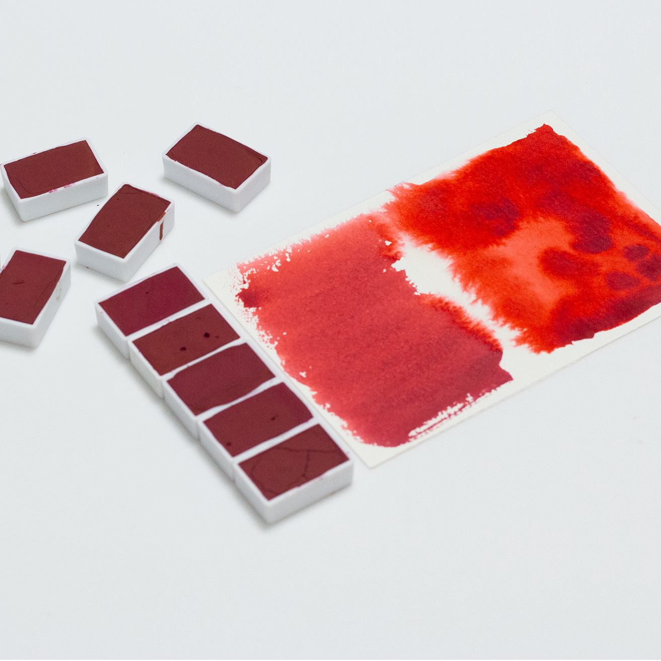 深茜草红 天然植物固体蜂蜜透明全块手工水彩颜料固彩