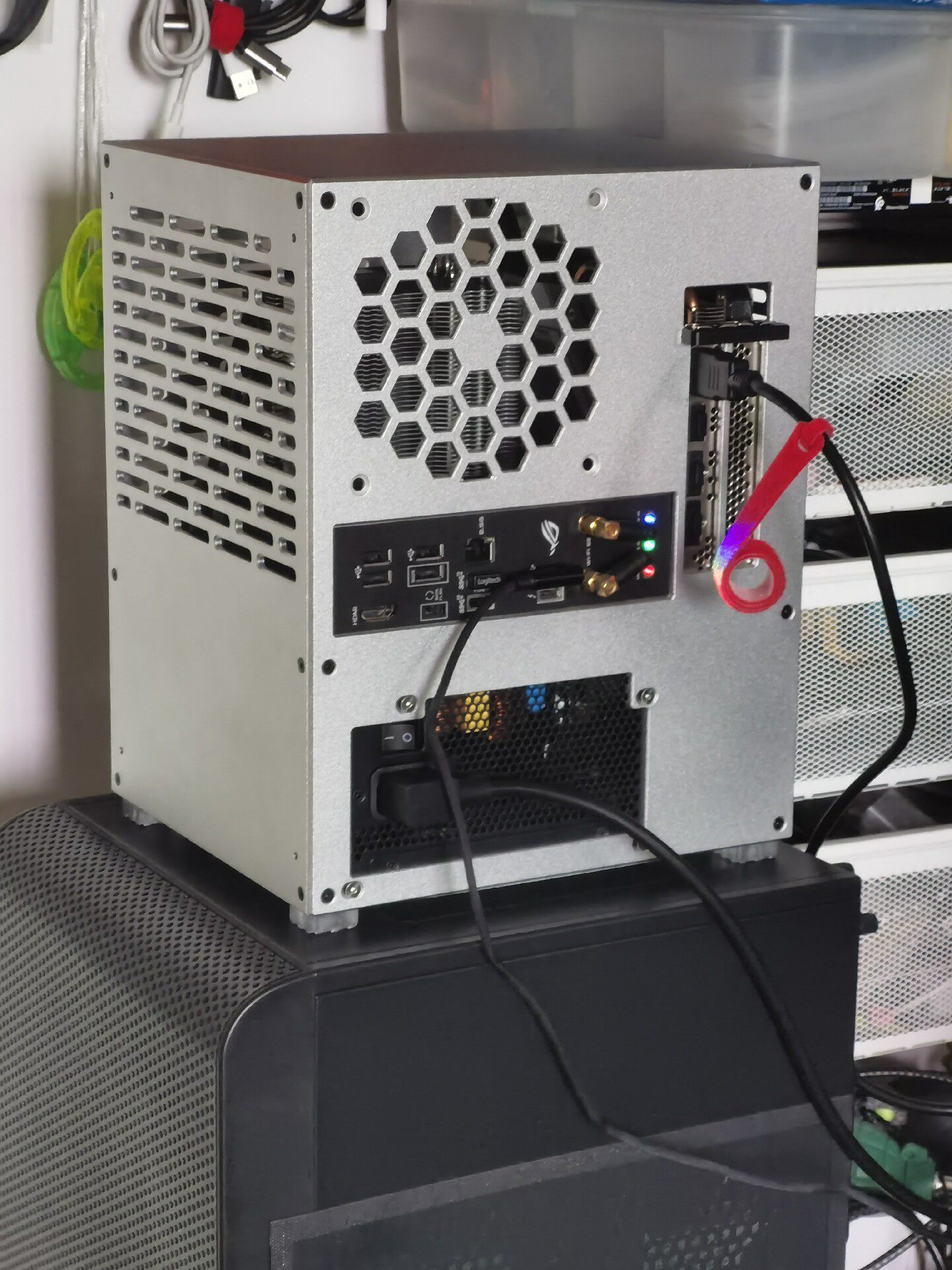 cnc定制5mm铝合金 itx主板 atx电源直插三槽半开放式 全倒角