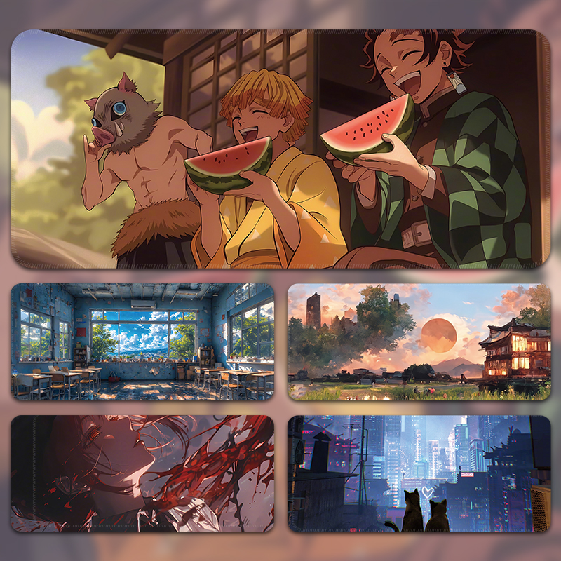鼠标垫超大动漫电竞游戏桌垫男生办公电脑键盘垫宿舍家用滑鼠垫子
