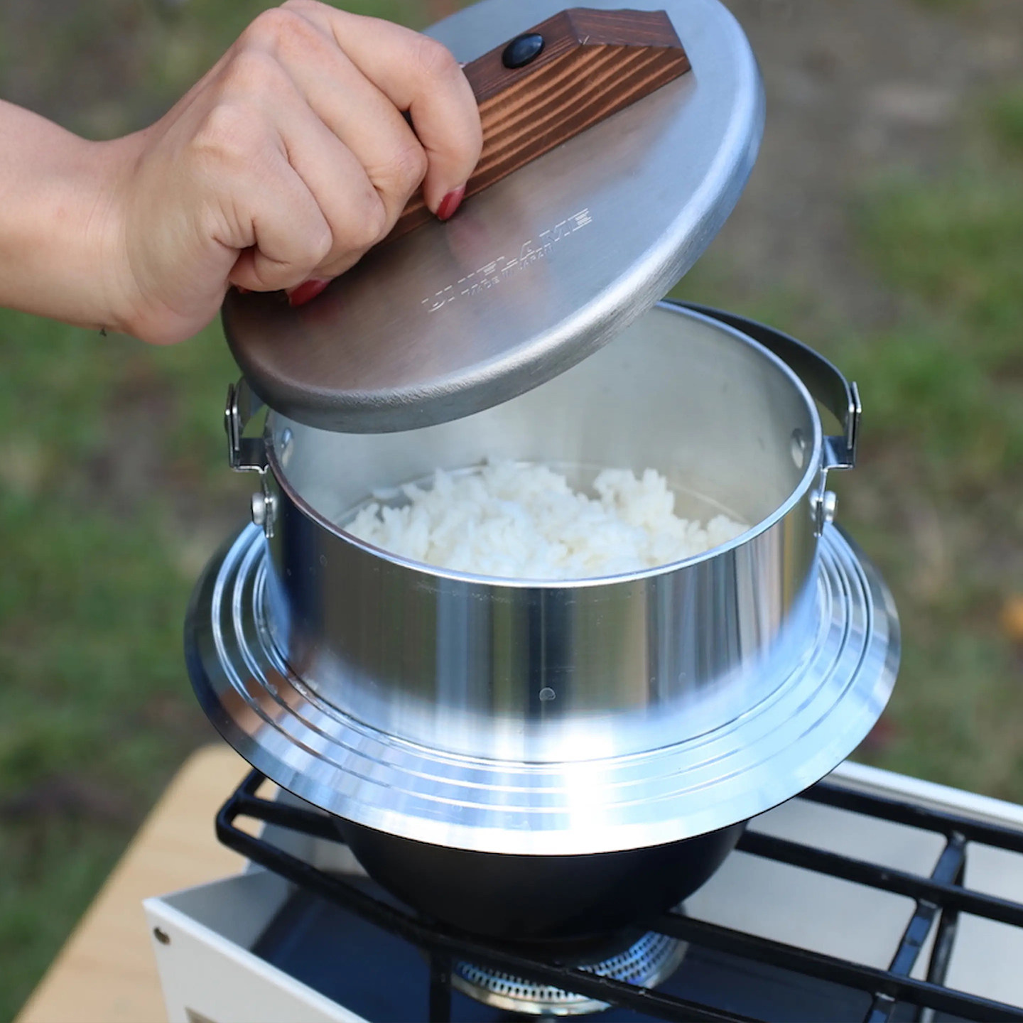 【日本制造】传统铝制炊饭锅 金属工业 老式米饭锅 还原柴火饭香