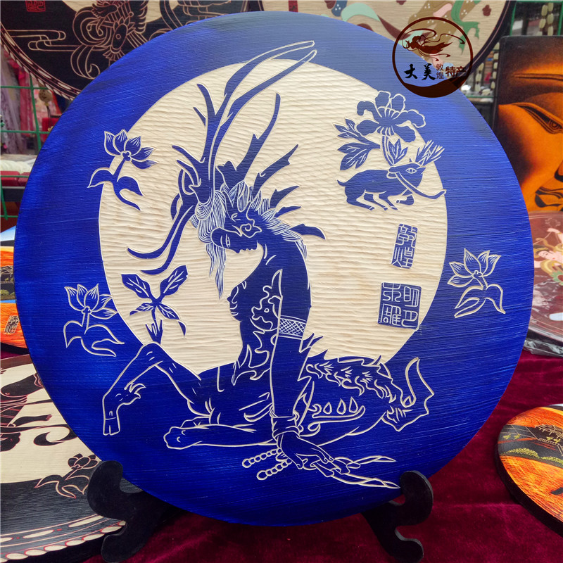 手工木板画木刻画敦煌