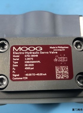 MOOG伺服电机D662Z4311K伺服阀G761-3005B美国穆格G761-3515B