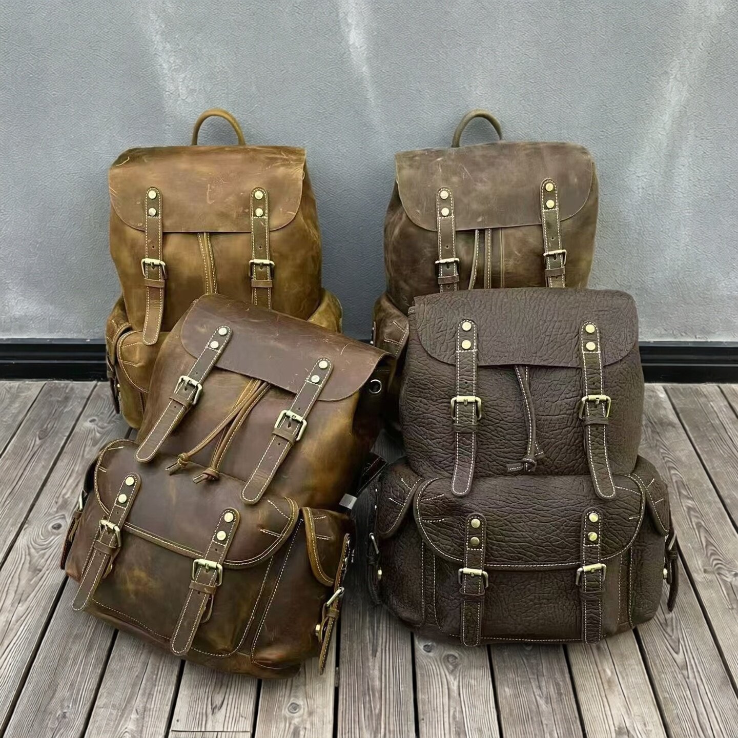 复古登山背包欧美大码双肩包女旅行背包学生书包休闲百搭双肩包