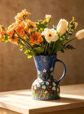 景德镇陶瓷花瓶中式插花摆件家居客厅花插高级感花器餐桌装饰花瓶