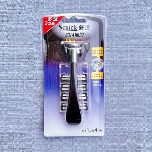 Schick/舒适男士剃须刀超凡加滑双层刀片美国进口替换装