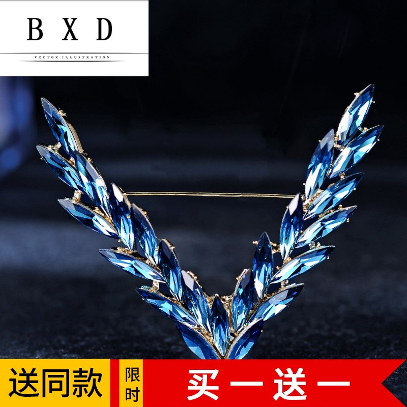 施华水晶胸针女胸花简约高档奢华配饰韩国可爱百搭气质大气别针扣