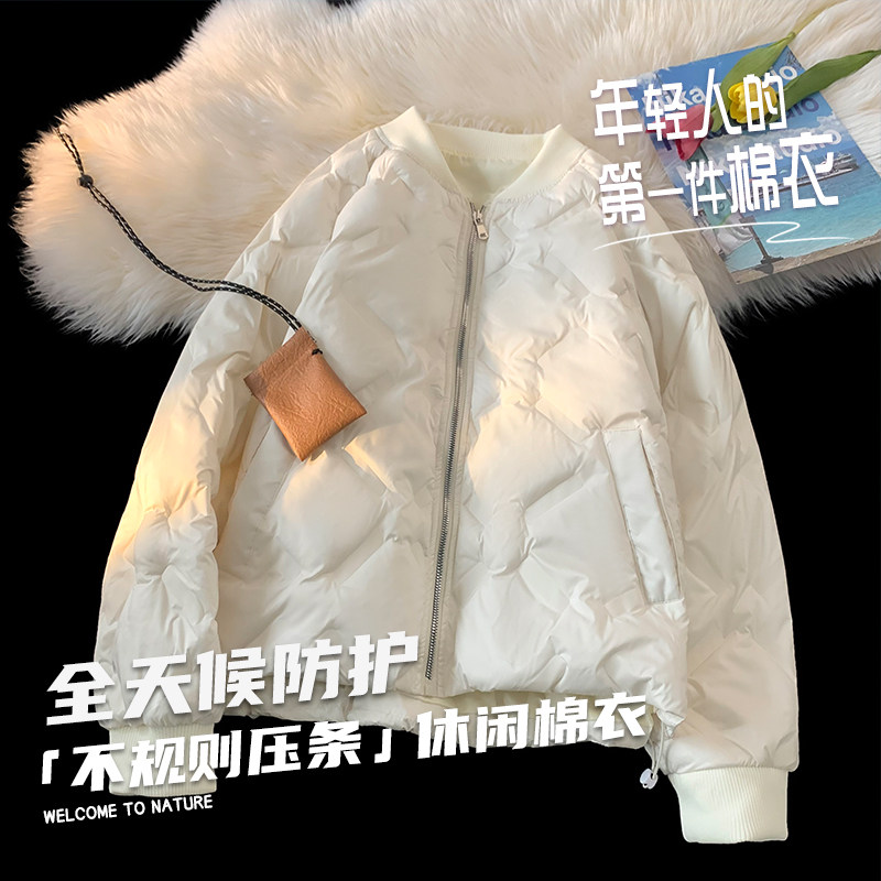 2024爆款秋冬情侣新款棒球领棉衣