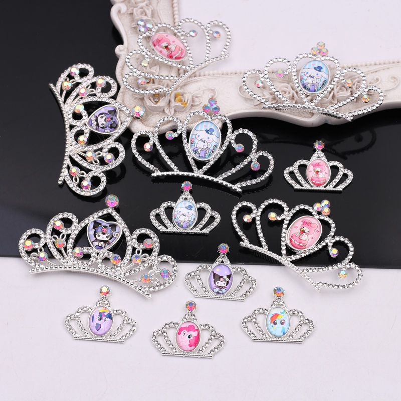 冰雪公主合金皇冠发梳王冠发箍