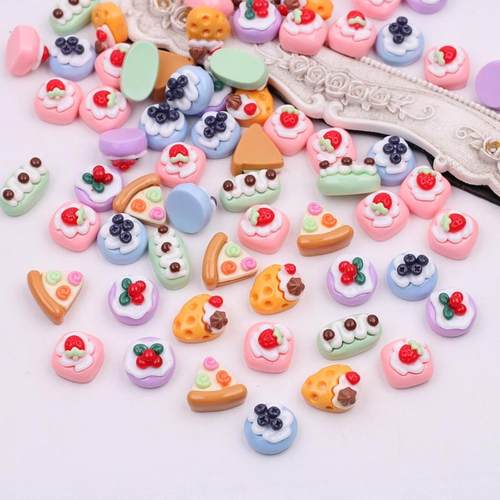 仿真草莓蛋糕奶酪食玩树脂贴片