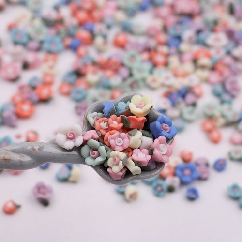 仿真陶瓷花小花美甲手机壳材料