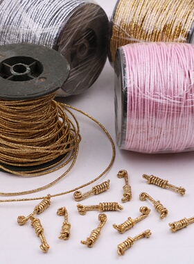 蝴蝶身子卷针 手工diy和风发饰配件材料包细工花触角铁丝金线