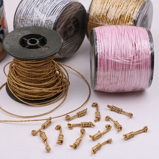 蝴蝶身子卷针 手工diy和风发饰配件材料包细工花触角铁丝金线