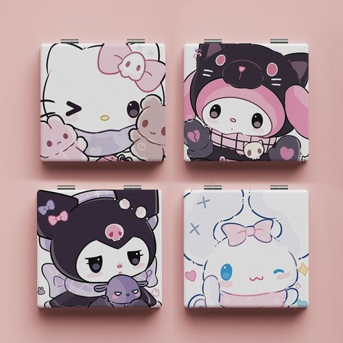 玉桂狗卡通补妆小镜子随身化妆镜