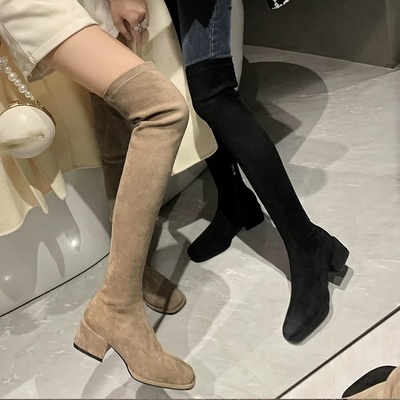 Liuu嘻嘻阿显高显腿长长筒靴子