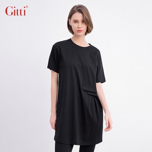Gitti/吉蒂短袖显瘦中长宽松大码