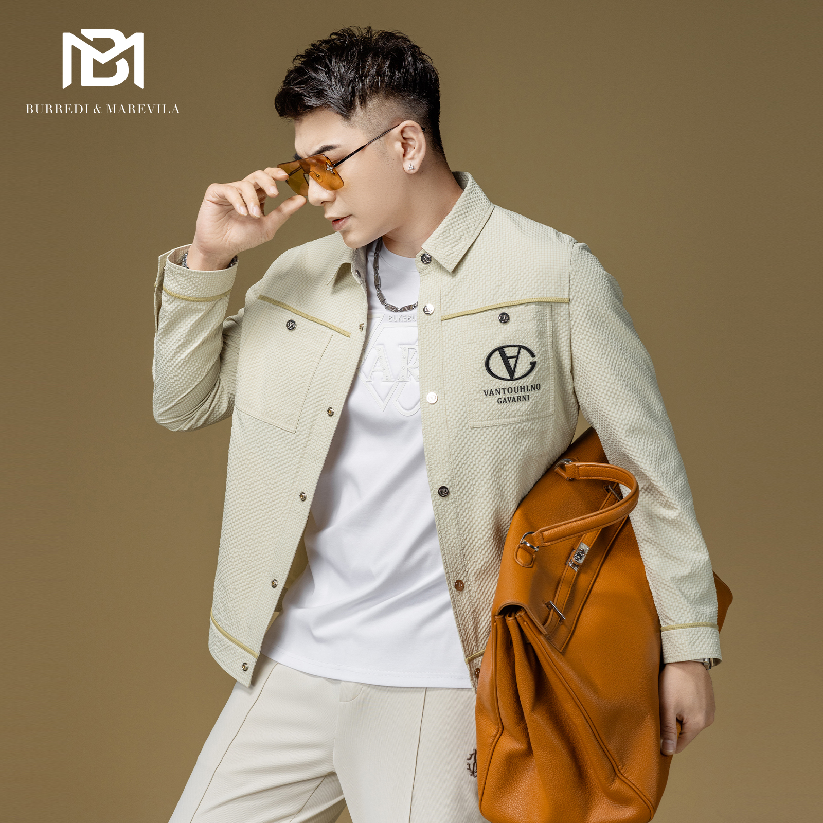 BM潮牌高级感字母刺绣夹克