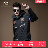 BM刺绣工装 保暖加厚外套 冬季 羽绒服男潮牌2020年新款 90白鸭绒男士