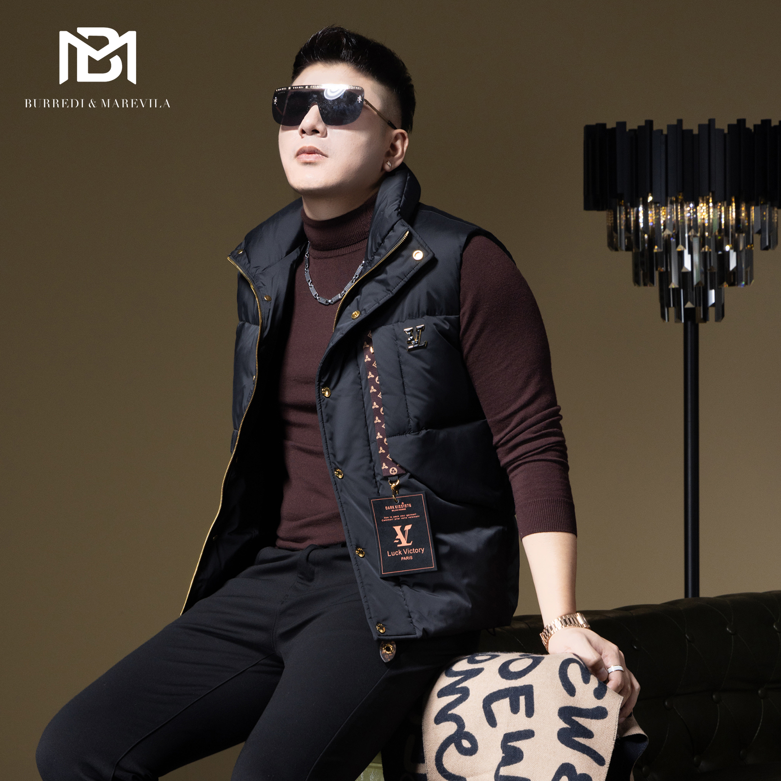 BM欧货男士高端羽绒服男2024新款羽绒马甲潮流口袋设计感冬季外套