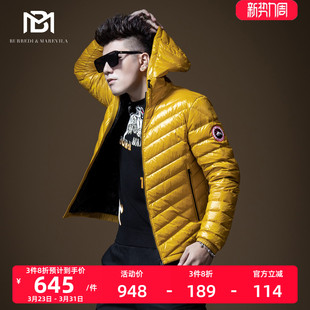 轻薄款 2024新款 高端绗缝纯色连帽潮流保暖外套男 羽绒服冬季 BM男士