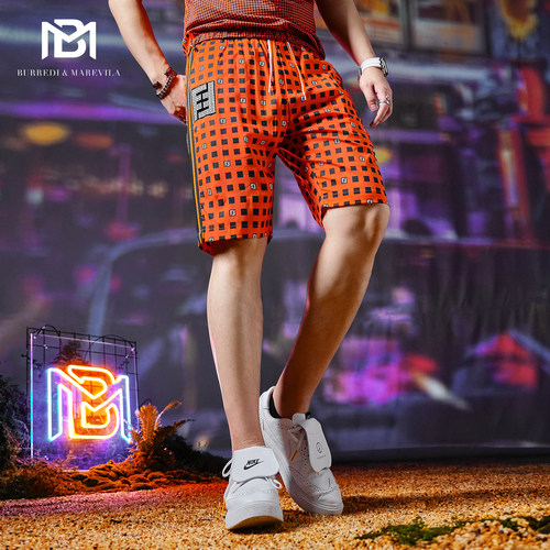 bm格子印花欧货短裤五分休闲