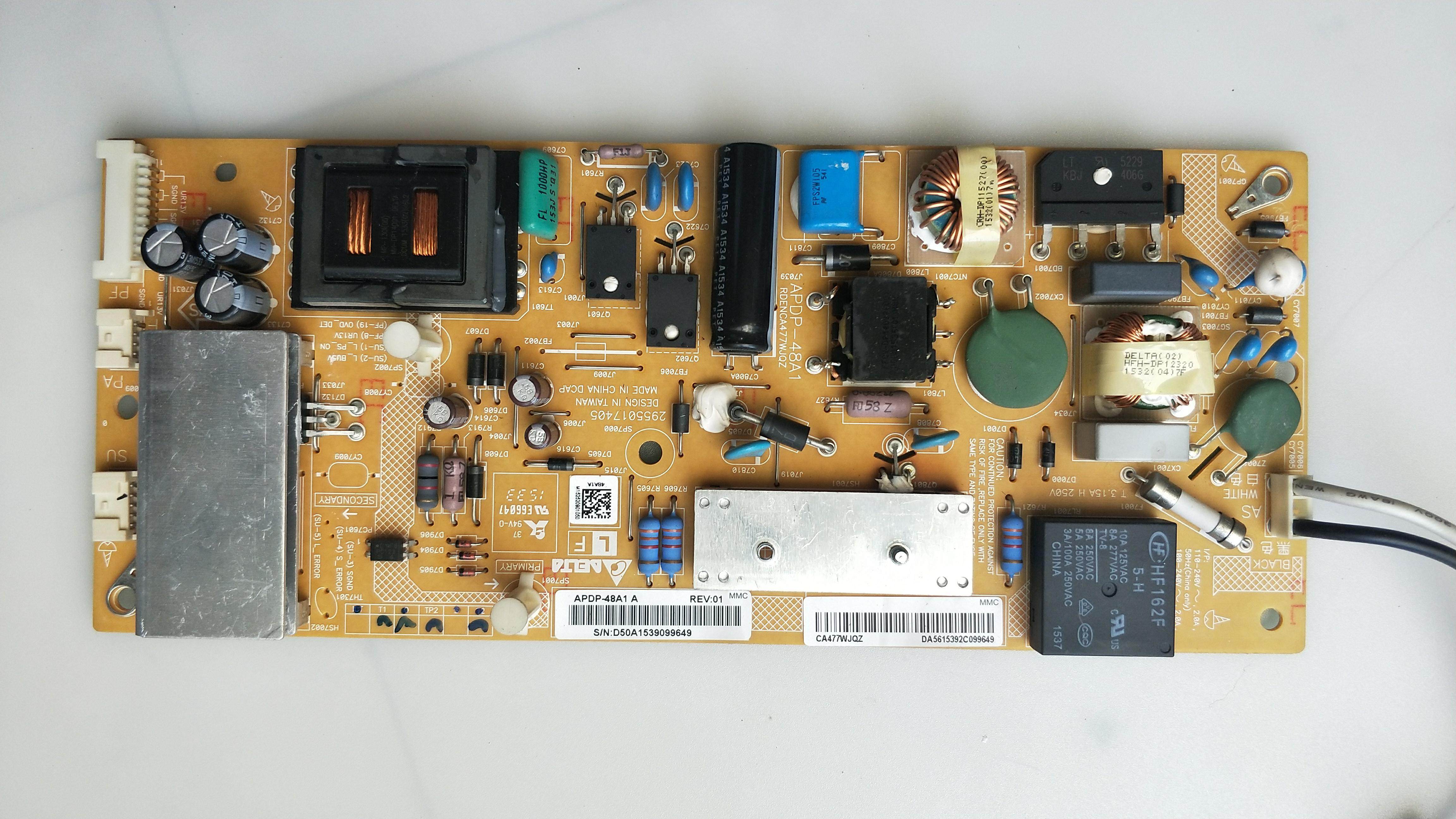 夏普LCD-60UE20A/60TX72A电源板 RDENCA477WJQZ APDP-48A1