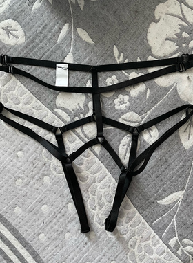 欧美性感内裤弹力大码镂空丁字裤女士开档免脱可调节Sexy Panties