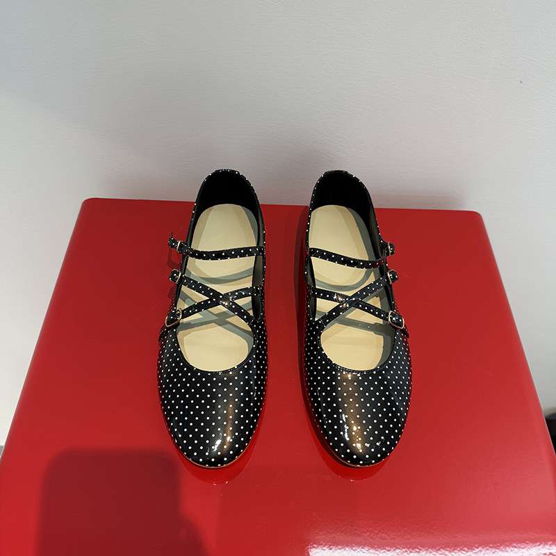 26SS黑色漆皮波点玛丽珍鞋女 三绑带平底百搭气质通勤芭蕾舞单鞋,女鞋,玛丽珍鞋,淘宝优惠券,粉丝福利购,淘宝优惠卷