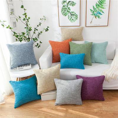 加厚亚麻纯色大靠垫简约午睡抱枕