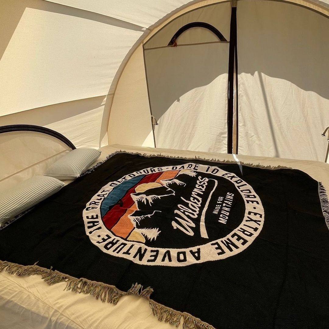 露营毯子户外野营毛毯帐篷地毯地垫美式装饰毯充气床毯盖毯沙发毯,床上用品,休闲毯/毛毯/绒毯,淘宝优惠券,粉丝福利购,淘宝优惠卷