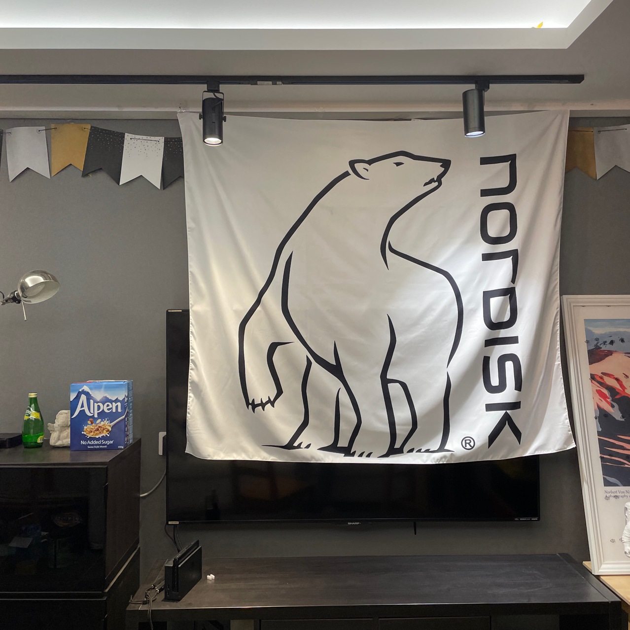 nordisk 北极熊大白熊 网红房间改造小房间挂毯背景布ins挂布床头