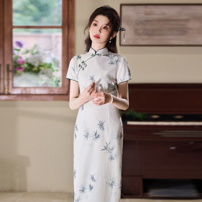 国风日常可穿旗袍2025新款夏季女装改良版新中式小个子连衣裙女