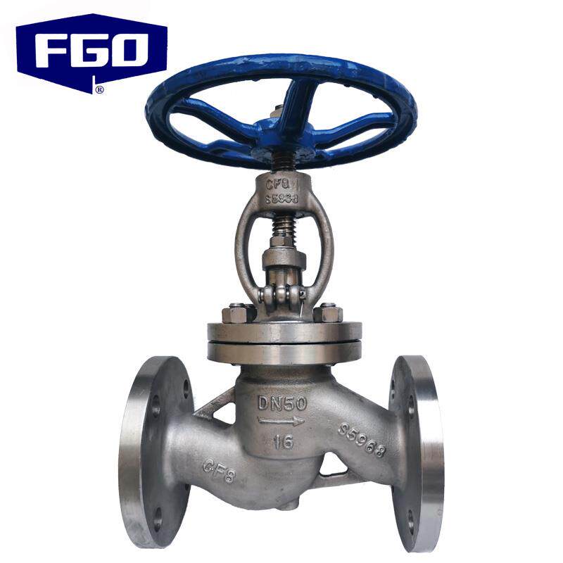 新款不锈钢法兰截止阀蒸汽水油可用316L材质法兰连接J41W-包邮